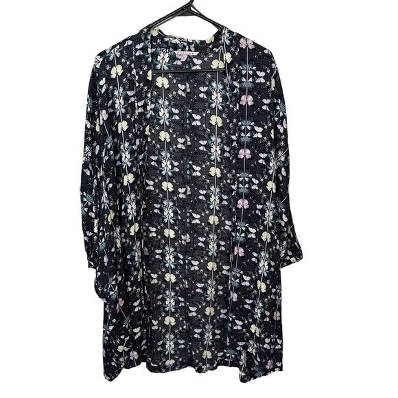 Victoria's Secret Butterfly Print Kimono Beach Cover Up Womens‎ Top Size M/L Top - Picture 1 of 7